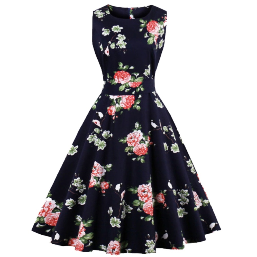 Navy Floral Dress NEW WITH TAGS